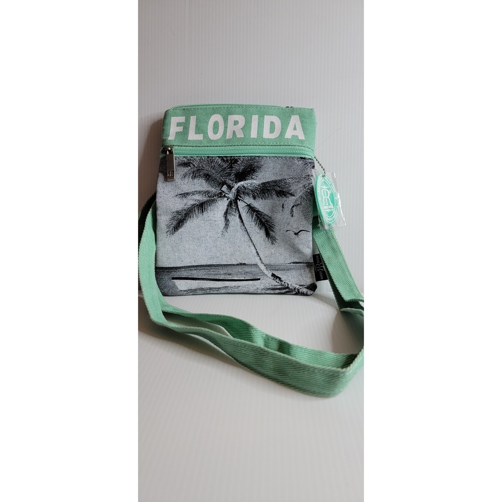 robin ruth Florida Canvas Crossbody Purse Outside Zipper Closure